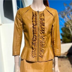 Tory Burch Leather Evening Jacket Size 8